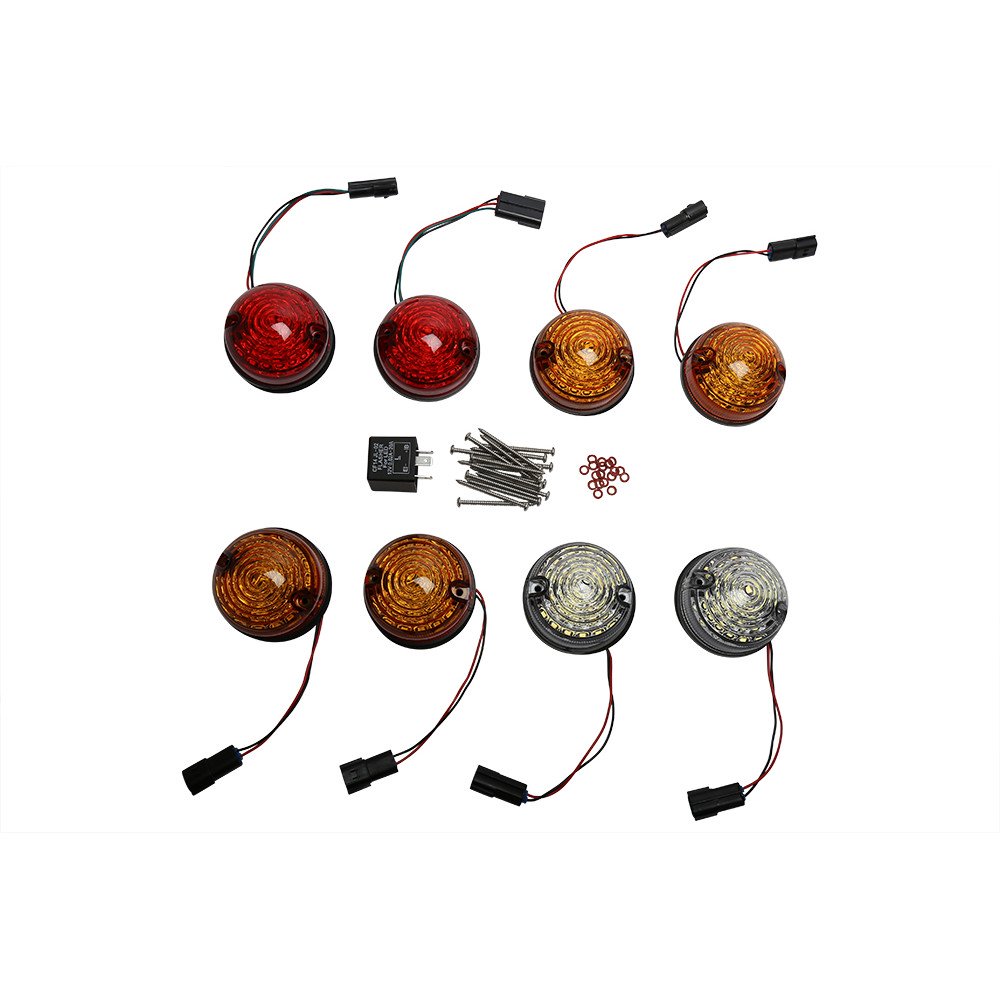 LED 73mm Coloured Lamp Upgrade Kit suitable for Defender &amp; Series vehicles - Coloured